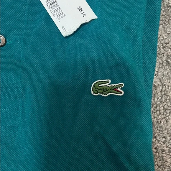Lacoste Men's Polo in Rich Teal - Picture 4 of 4